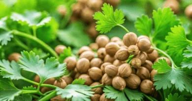 Coriander growing