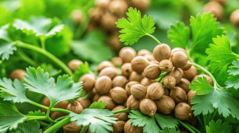 Coriander growing